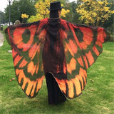 Butterfly Peacock Owl Print Chiffon Beach Wrap Cape